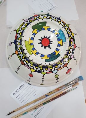 Homepage bowl and paint brushes